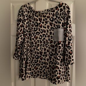 Loft Outlet Boatneck 3/4 sleeve T-shirt